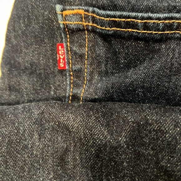 Levi 505 Jeans Size 42/30 Dark Blue Denim - Picture 3 of 7